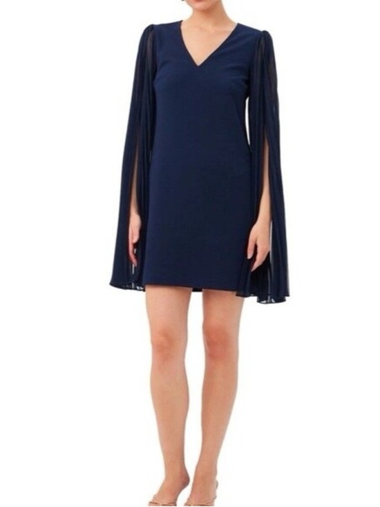 Trina Turk Dresses & Skirts - Trina Turk Celestina Pleated Cape Pleated Mini Dress